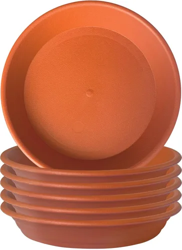 Miniatura 23 de 6 platillos de plástico para plantas de 5 pulgadas, tamaño individual, grueso y fuerte de 6, 8, 10, 12 pulgadas, bandeja de recogedor de agua