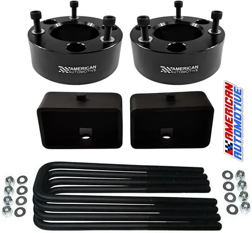 Kit de elevación completa para F-150 2004-2020 [2WD/4WD] Espaciadores de puntal de acero para aviones delanteros de 3 pulgadas + bloques de