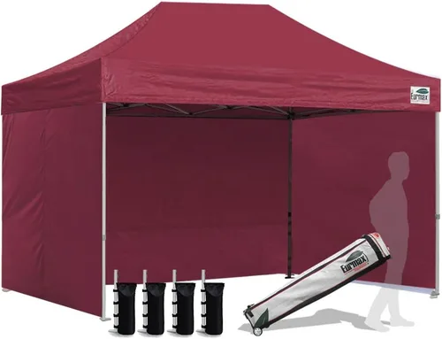 Miniatura 115 de Eurmax Tienda de campaña desplegable de 8 x 8 de Estados Unidos, con bolsa rodante patentada sin puntas, 4 paredes extraíbles con cremallera, toldo