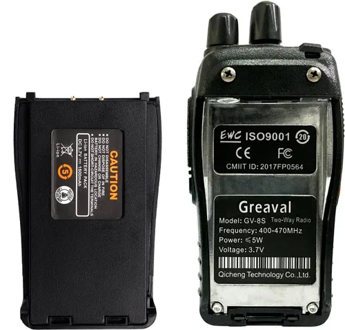 Miniatura 8 de Radio de 2 vías Walkie Talkie de largo alcance con auricular UHF de 16 canales 400-470 MHz (paquete de 2)