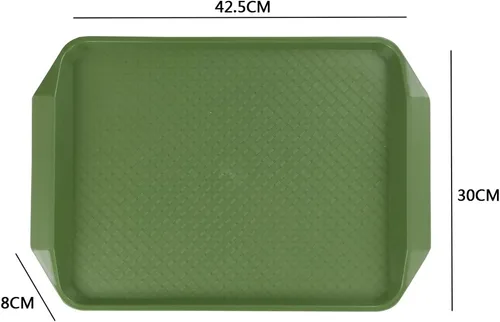 Miniatura 3 de Juego de 6 bandejas de servicio de colores, bandejas de plástico de comida rápida