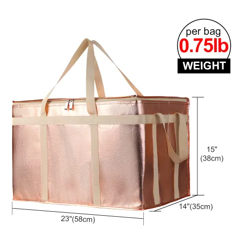 Miniatura 156 de Bodaon Paquete de 10 bolsas aisladas para entrega de alimentos para comidas calientes y frías, bolsas térmicas y enfriadoras, bolsa aislante de Negro