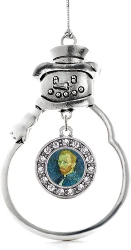 Miniatura 241 de Inspired Silver - Roller Queen - Adorno de Navidad plateado - Adorno circular para árbol de Navidad con circonita cúbica - Decoración colgante