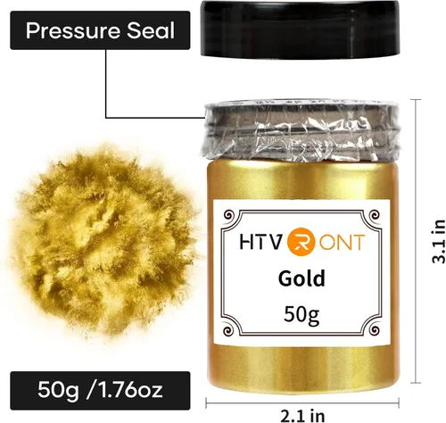 Miniatura 3 de HTVRONT - Polvo de mica en color dorado para resina epoxi - 50 g/1.76 oz Polvo de pigmento de mica natural, polvo de mica para la fabricación