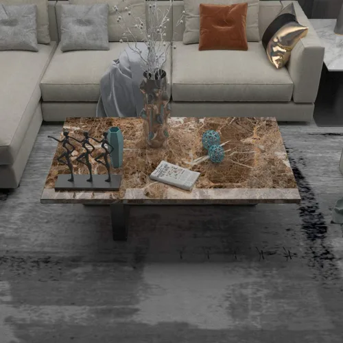 Miniatura 9 de TOTIO Papel de Contacto de Mármol Marrón Papel Tapiz con Textura de Granito Marrón Despegar y Pegar Papel de Contacto para Encimera Removible