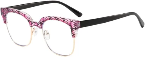 Miniatura 9 de Shiratori Gafas de lente transparente retro vintage con montura de cuerno de 1.693 in Marrón