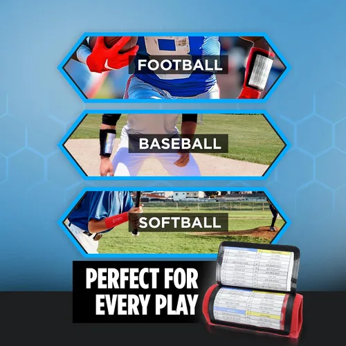 Miniatura 5 de Sports Unlimited Banda Instructora Triple para Adultos, Muñequeras de Fútbol para Jugadas, Muñequeras de Béisbol, Bandas de Brazo QB