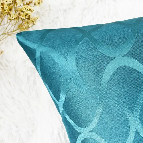 Miniatura 7 de CaliTime Juego de 2 fundas de almohada modernas, brillantes y opacos, con forma de onda, geométricas abstractas, para sofá, cama, sofá, decoración