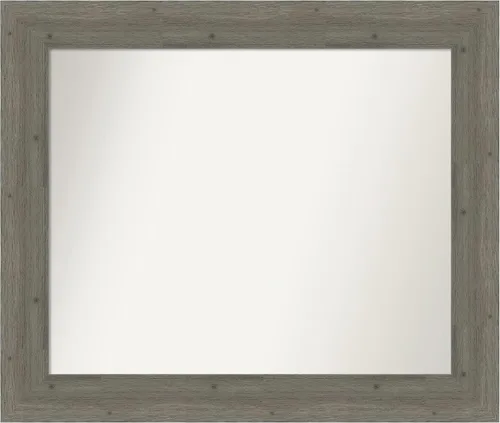 Miniatura 35 de Amanti Art Espejo de baño gris para sobre el fregadero, 27 x 27 pulgadas, espejo de tocador cuadrado gris, marco de madera rústica de campo medio