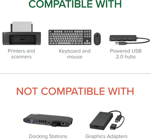 Miniatura 5 de Plugable Interruptor de uso compartido USB 2.0 para compartir un puerto de dispositivo USB con un botón entre dos computadoras