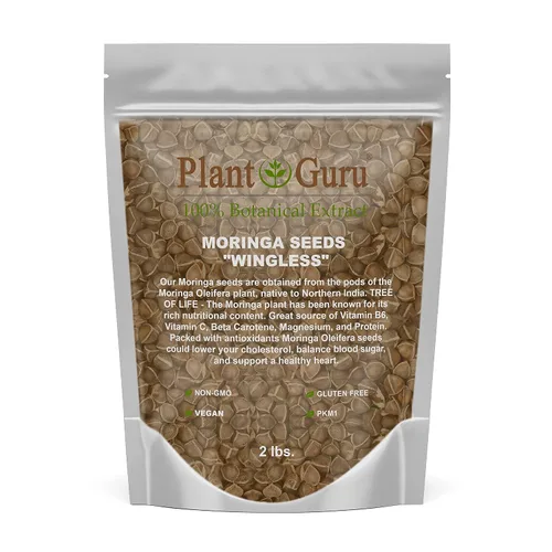 Semillas de Moringa sin alas, 2 libras. Variedad PKM1 - Bocadillos comestibles - Plantación - Moringa Oleifera - Malunggay - Semillas De Moringa -