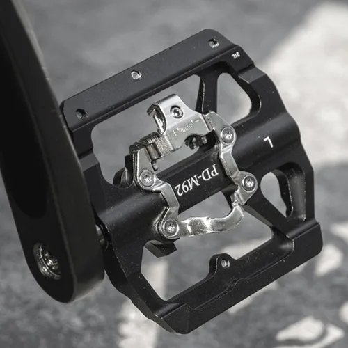 Miniatura 8 de Pedales de bicicleta de montaña Sistema SPD Dual Función CNC Aluminio Bicicletas Ampliar Pedales DU Cojinete Accesorios con tacos para Carretera MTB