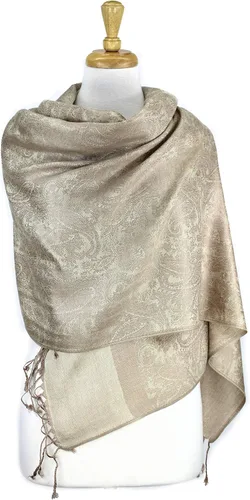 Miniatura 2 de PASKMLNA Estola de bufanda de pashmina jacquard de cachemira