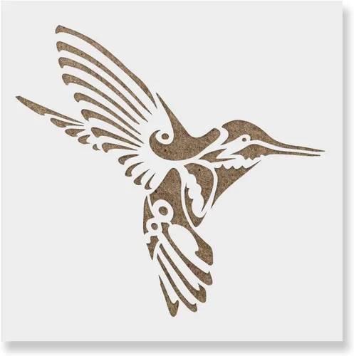 Plantilla decorativa de colibrí - Plantilla de pájaro, plantilla de colibrí, colibrí, plantillas de pájaros, plantillas de colibrí