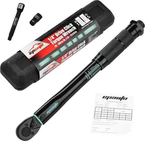 Miniatura 10 de EPAuto Llave dinamométrica de clic de 1/2 pulgada, 25-250 ft-lb/33.9-338.9 Nm, negro