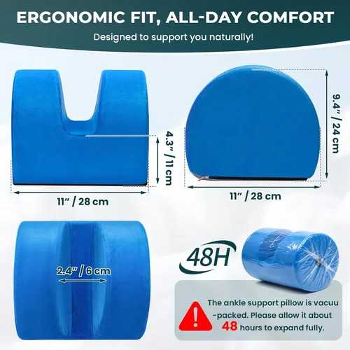 Miniatura 2 de Almohada de repuesto de rodilla, almohada ergonómica de elevación de pie para soporte de piernas, cojín de espuma de alta densidad para aliviar