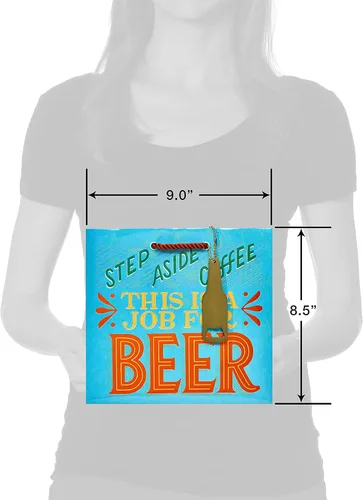 Miniatura 4 de Papyrus Bolsa de regalo de cerveza de 9 pulgadas (Beer Buddies) para cumpleaños y todas las ocasiones (1 bolsa)