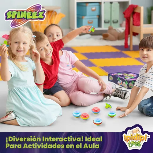 Miniatura 4 de IPIDIPI TOYS Spineez - Paquete de 12 juguetes giratorios LED para niños, ideales para rellenar calcetines navideños para niños, recuerdos de fiesta