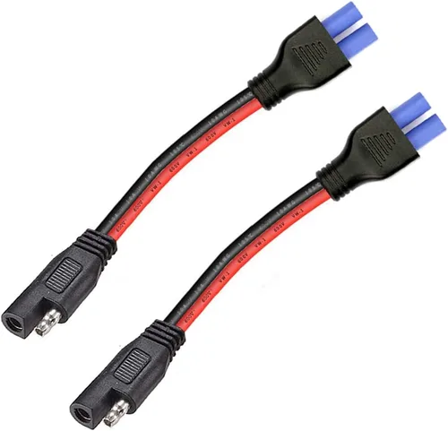 Miniatura 5 de Conector hembra 10AWG Ec5 a SAE, paquete de 2 cables SAE a EC5 de alimentación automotriz, adecuado para batería solar de coche, 5.9 in