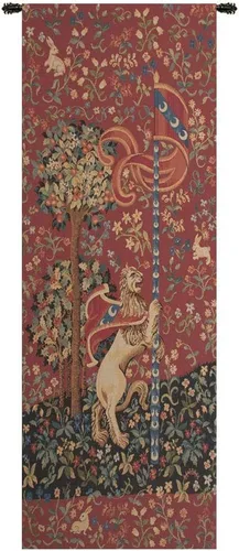 Miniatura 7 de Charlotte Home Furnishings Inc - Tapiz europeo de tela jacquard belga para colgar en la pared, 37 x 26 pulgadas, unicornio en cautiverio, medieval