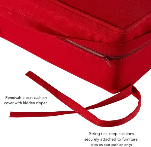 Miniatura 4 de Greendale Home Fashions Juego de cojines de asiento profundo para exterior de 2 piezas, Fuego