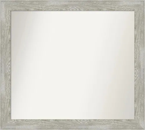 Miniatura 363 de Amanti Art Espejo de baño gris para sobre el fregadero, 31 x 48 pulgadas, espejo de tocador rectangular estrecho de color gris, marco de madera