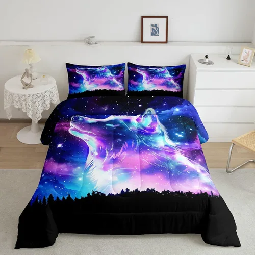 Miniatura 44 de Feelyou, juego de ropa de cama estilo vaquero tamaño individual para niños, juego de edredón occidental para niños y niñas, desierto del lejano