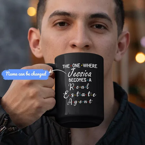Miniatura 2 de Regalos personalizados para agentes de bienes raíces, taza personalizada con nombre, taza de té de agente de bienes raíces, regalo personalizado