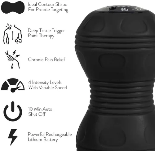 Miniatura 2 de Rolling With It Bola de masaje vibratoria de maní – Terapia de punto de activación de tejido profundo, liberación miofascial – de mano, inalámbrica