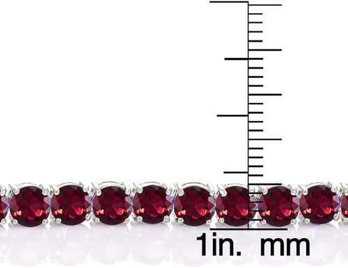Miniatura 3 de Ice Gems - Pulsera redonda de tenis de plata de ley (rubí, zafiro o esmeralda, 0.197 in)