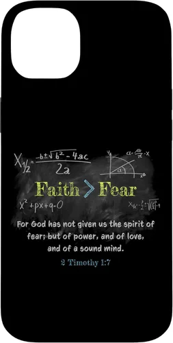 Miniatura 15 de Faith > Fear 2 Timothy 1:7 Christian Verse Math Equation Case for iPhone 17