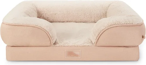 Miniatura 14 de Town & Country Everyday CuddleTown Cómoda Cama Sofá para Mascotas con Refuerzo Sólido, Espuma Tipo Caja de Huevos de Apoyo y Calmante, Base Gris