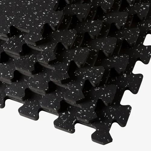 Miniatura 7 de Velotas 3/8-Inch Thick Interlocking Foam Tiles with Rubber Top - Personal Fitness Mat, EVA Foam Puzzle Floor Tiles, for Home Gym Workouts Mancha