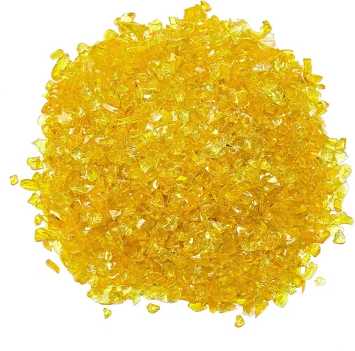 Miniatura 5 de TWINKLING Grava de vidrio de alto brillo con destellos, vidrio roto, chips de gemas de fuego, vidrio triturado para chimenea, manualidades