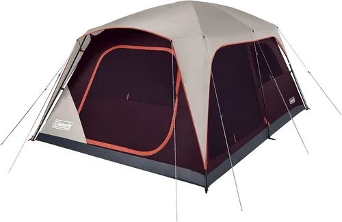 Coleman Skylodge - Tienda de campaña familiar resistente a la intemperie, con lluvia y divisor de habitación, se adapta a 4 camas de aire tamaño