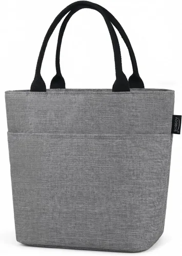 Miniatura 9 de Aosbos - Bolsas de almuerzo grandes para mujer, lonchera aislada, bolsa de mano fría suave Aosbos, organizador de alimentos para adultos, soporte D.