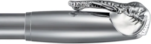 Miniatura 5 de Fuliwen - Pluma estilográfica personalizada de punta media, cuerpo de acero inoxidable plateado, patrón de elefante, regalo personalizado con bolsa