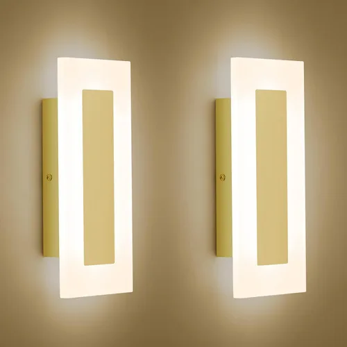 Miniatura 13 de LMQNINE Moderno aplique de pared de acrílico LED, luz blanca cálida, cromado, 6000 K, para dormitorio, pasillo, escaleras, baño, iluminación Cromo