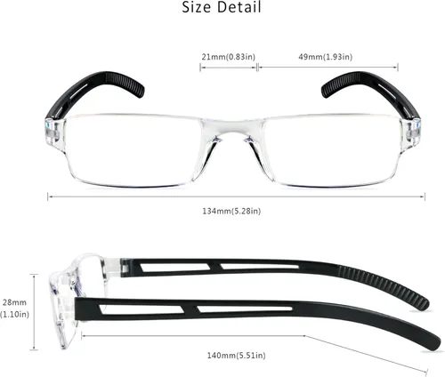 Miniatura 3 de LifeArt 2/4 pares de anteojos de lectura, anteojos con filtro de luz azul, anteojos para computadora para hombres y mujeres, marco de anteojos 4