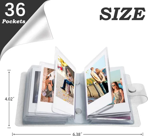 Miniatura 7 de Paquete de 4, 36 bolsillos 2 x 3 pequeños álbumes de fotos para Fujifilm Instax Mini, Polaroid Snap, Z2300, cámaras instantáneas SocialMatic e