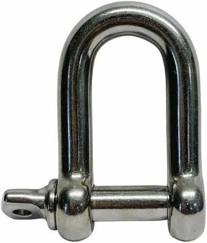 Miniatura 4 de 10 pieza 5/32" Cadena D Grillete de acero inoxidable con tornillo Pin 150 Lb