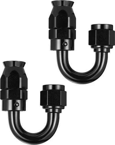 EVIL ENERGY 6AN PTFE montaje extremo manguera montaje 180 grados negro para manguera de PTFE solamente 2PCS