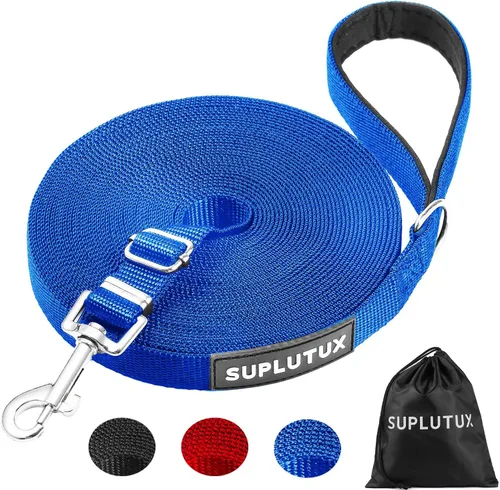 Miniatura 10 de Correa de plomo larga para entrenamiento exterior de perro de 30 pies, ajustable, correa de entrenamiento de perro para perros grandes, medianos