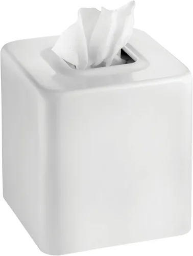 Miniatura 14 de mDesign Caja de Pañuelos — Soporte decorativo para caja de pañuelos para dormitorios, baños y más — Cubierta cuadrada para caja de pañuelos