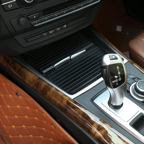 Miniatura 5 de YIWANG Molduras interiores de ABS cromadas para consola central de coche, decoración de marco de portavasos para BMW X5 E70 2008-2013 accesorios