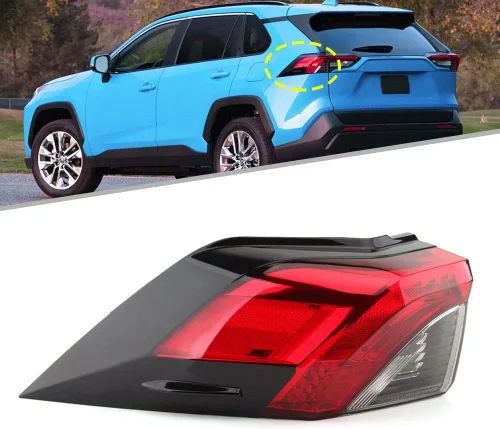 Luz Trasera Lámpara de Freno Trasera Para Toyota RAV4 2019 2020 2021 (Lado Izquierdo del Conductor)