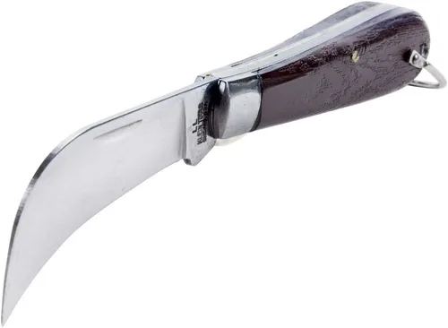 Miniatura 6 de Klein Tools Cuchillo de bolsillo 1550-4, cuchillo de electricistas con hoja de corte Hawkbill de 3 pulgadas de acero al carbono