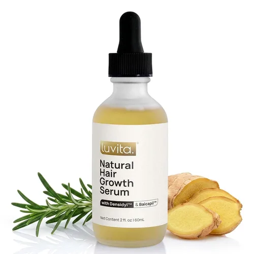 LUVITA Suero para el crecimiento del cabello para hombres y mujeres, 2 onzas líquidas, tratamiento de suero para el cabello ligero y no graso con