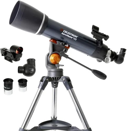 Miniatura 10 de Celestron – Telescopio AstroMaster 70AZ – Telescopio refractor – Óptica de vidrio totalmente recubierta – Trípode de altura ajustable – Paquete