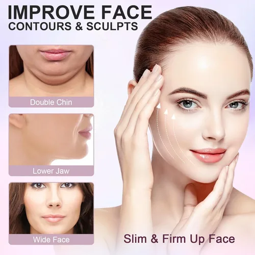 Miniatura 3 de FERNIDA - Máscara de elevación en V, correa de barbilla, máscara facial suave en forma de V, banda de elevación de mejillas para mujeres y hombres
